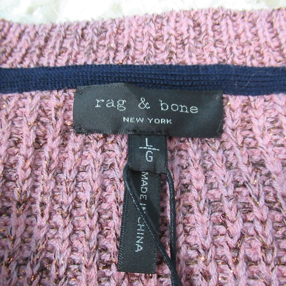 rag & bone Marled Pink Woold Sweater - Picture 7 of 8